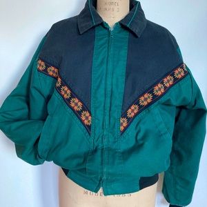 Vintage mountain-style bomber coat